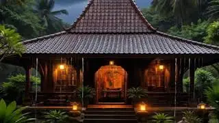 Deep Relaxation with Heavy Rain & Thunder on a Simple Rooftop | Calm Night Ambience