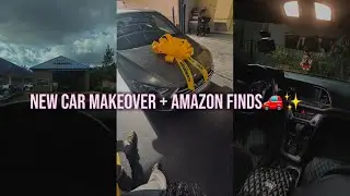 car transformation || amazon haul, car wash, deep clean+decorate with me !