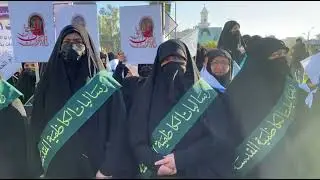 مشاركة مجمع المبلغات الرساليات فرع الكاظمية المقدسة في الزيارة الفاطمية الكبرى١٤٤٥هج