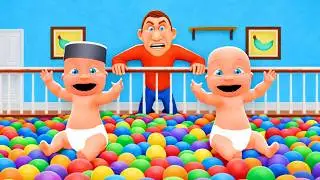 Baby & Brother Turn Daddy's House Into PLAYGROUND!