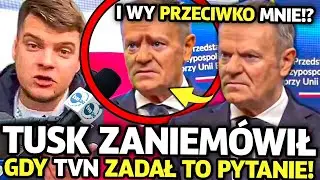 TUSK AŻ DOSTAŁ DRGAWEK GDY USŁYSZAŁ TO PYTANIE! NAWET TVN WYTYKA MU KŁAMSTWA!