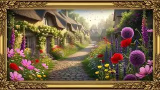 🌸 2 HOUR 4K Framed Flower Painting TV Wallpaper | Relaxing Art for Samsung Frame TV