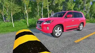 Cars Vs Massive Speed Bumps #4 - BeamNG.Drive