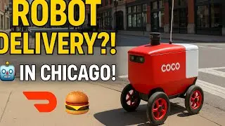 Chasing Down the Robot Food Delivery Cart In Chicago | CoCo Carts 🤖🤷🏽&zwj;♂️ #chicago