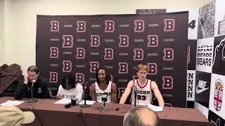 MBB win vs Harvard postgame