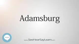 Adamsburg (How to Pronounce Cities of the World)💬⭐🌍✅