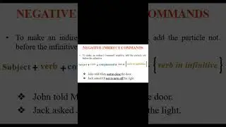 Negative Indirect COMMANDS #english #negativecommands #englishgrammar #englishlanguage #commands