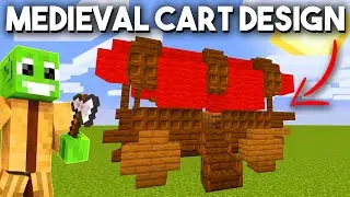 MINECRAFT MEDIEVAL WAGON TUTORIAL (Medieval Cart Design)