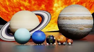 Solar System 3D Size Comparison With Moons & Dwarf Planets!