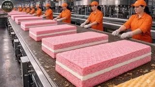 Inside Wafers Biscuit Factory Process | How Wafer Biscuits Are Made | Factory Production