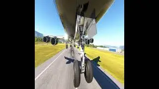 B 747 Landing Gear View Landing On Mariscal Sucre Quito International Airport