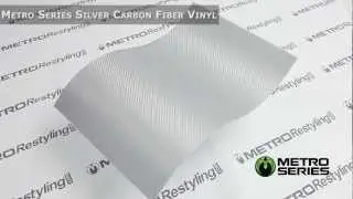 Metro 3D Flexible Silver Carbon Fiber Vinyl Wrap