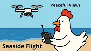 Scenic Drone Footage of Middelharnis. Flying Above the Coastline