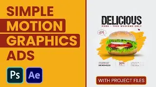 Simple Motion Graphics Ad! After Effects Beginner tutorial
