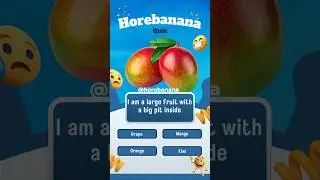 Big fruit with a big pit! 🥭 What am I? 👇 #mango #fruitquiz #toddlers  #shorts #trivia #quiztime
