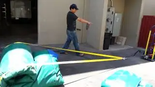 How to roll up a bounce house using a winch - Chipmunk Bounce Houses Las Vegas