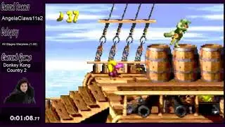 Jon Snow-a-thon - Donkey Kong Country 2 - All Stages Warpless by AngelaClaws11s2 in 1:33:31
