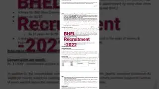 BHEL Recruitment - 2022  // Vacancy - 74  // Qualification - ITI // Latest government Jobs 2022