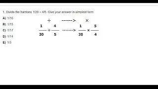 &ldquo;Divide Fractions the Easy Way! | 11+ Maths&rdquo;