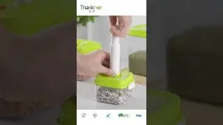 #Thankhot vacuum sealed square canisters,0.5L,1.5L3L,nestable design,space saving,convenient usage