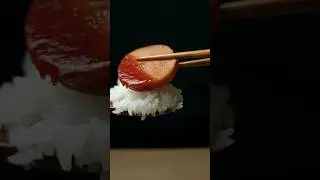 3.분홍소시지 썰어 먹기 cutting pink sausage