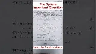 important Question of 3d geometry|| bsc first year maths #bsc #bsconline #collegeclasseoptimization