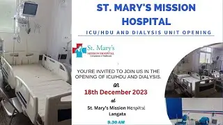 18-12-2023 | CAPUCHIN TV LIVE | St. Mary's Mission Hospital | opening of ICU/ HDU and Dialysis unit