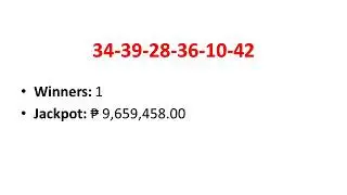 Friday   December 29, 2017   PCSO Megalotto 6 45 Result