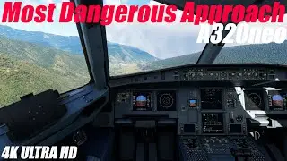 World&rsquo;s Most Dangerous Approach A320 Paro Landing Challenge