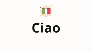 How to pronounce Ciao