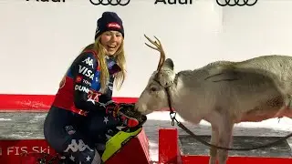 Shiffrin seals Run 2 in Levi! Clinches 102nd WC win&mdash;her 9th reindeer. Unstoppable. ⛷️🇫🇮 #SlalomQueen