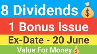8 Dividends, 1 Bonus Issue | Ex-Date - 20Th June | Best June Dividend Analysis | Value for Money