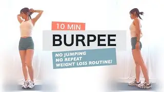 10 MIN HIIT WORKOUT/ BURPEE VARIATION/FULL BODY CARDIO WORKOUT/WEIGHT LOSS EXERCISE AT HOME
