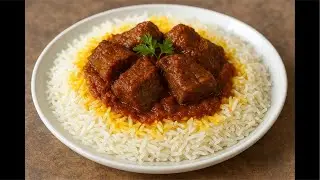Persian Lamb Stew with Saffron Rice | Chelow Goosht Recipe