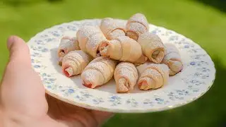 Make this COOKIES WITH CHERRY or other berries! rogaliki or rugelach cookies recipe | ASMR Cooking