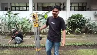 Pengenalan alat theodolite dan praktek menyentring menggunakan theodolite