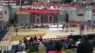 Mater Dei Monarchs vs  Mira Costa Mustangs Boys Varsity Volleyball Set 5 Non Conference 3-27-23