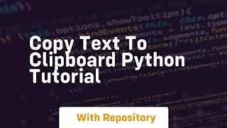 Copy text to clipboard python tutorial