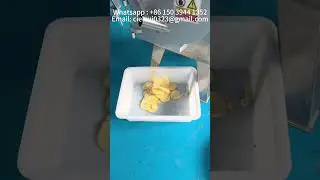 Stainless steel fully automatic wavy potato chip cutter  #potato #chips #machine