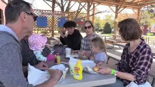 Eating Lunch at the Pavilion