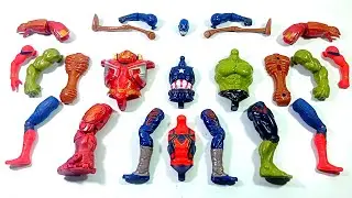 AVENGERS SUPERHERO.. CAPTAIN AMERICA vs HULK BUSTER vs HULK SMASH vs SIREN HEAD vs RED SPIDERMAN.. 