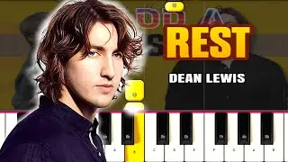 Dean Lewis - Rest  with Sasha Alex Sloan  PIANO TUTORIAL + NOTAS | F&Aacute;CIL / EASY