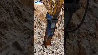 Hydraulic Rock Hammer AKB #shorts #hydraulicbreaker  #hydraulichammer