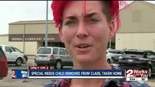 Special needs child removed from class, taken home