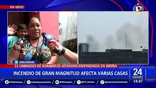 Voraz incendio destruye varias viviendas en Breña (1/2)