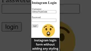 Learn how to create Instagram login form in html