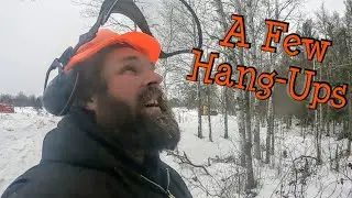 Cold Stretch is Almost Over!  Hydraulic Hose Repair/Tree Hang-Up While Cutting Firewood!