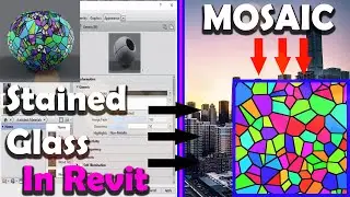 Revit Basic Tutorials - Mosaic glass pattern material in revit