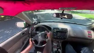 POV drive to work in my 01 Honda civic em2  ft budson