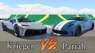 GTA 5 - Top Speed Drag Race (Benefactor Krieger vs Ocelot Pariah)
